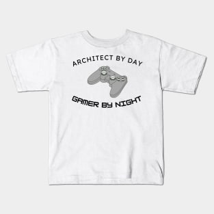 Architect By Day Gamer By Night Architecture Gift Kids T-Shirt